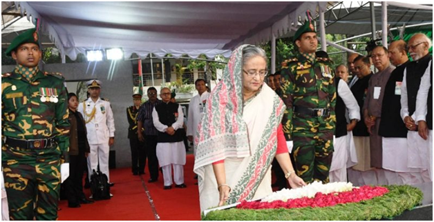 স্বাধীনতা দিবসে বঙ্গবন্ধুর প্রতি প্রধানমন্ত্রীর শ্রদ্ধা
